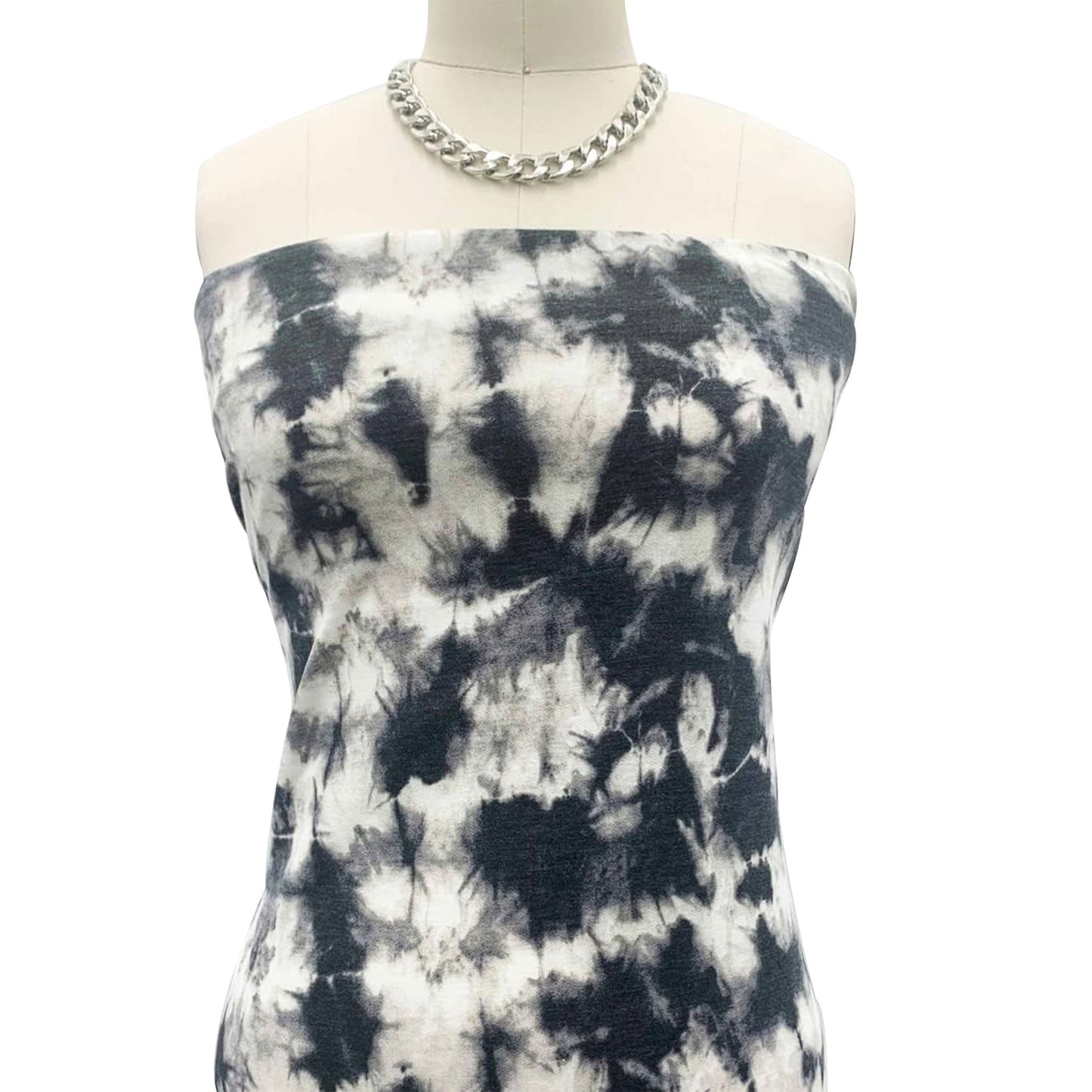 P-1966-506-BLACK-GREY - PRINTED FRENCH TERRY 63%POLY  33%RAYON  4% SPANDEX