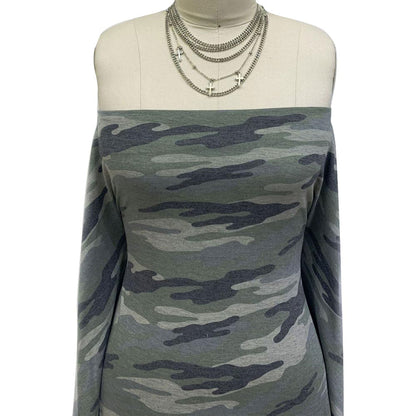 P-197-400-ARMY-GREEN-CHARCOAL - PRINTED PRS 87% POLY 10% RAYON 3% SPANDEX