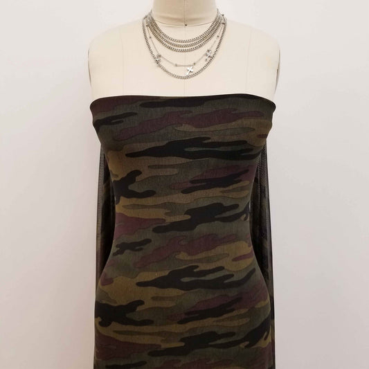 P-197-453-ARMY-GREEN-MOSS - PRINTED POLY POWER MESH 92%POLY 8%SPANDEX