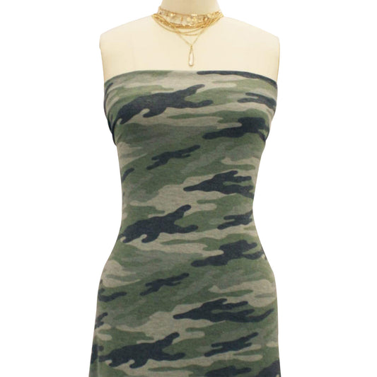 P-197-506-ARMY-GREEN-GREY-PRINTED FRENCH TERRY 63%POLY  33%RAYON  4% SPANDEX