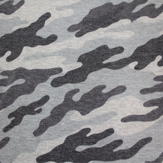 P-197-506-PALE-BLUE-CHARCOAL - PRINTED FRENCH TERRY 63%POLY  33%RAYON  4% SPANDEX