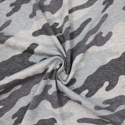 P-197-506-PALE-BLUE-CHARCOAL - PRINTED FRENCH TERRY 63%POLY  33%RAYON  4% SPANDEX