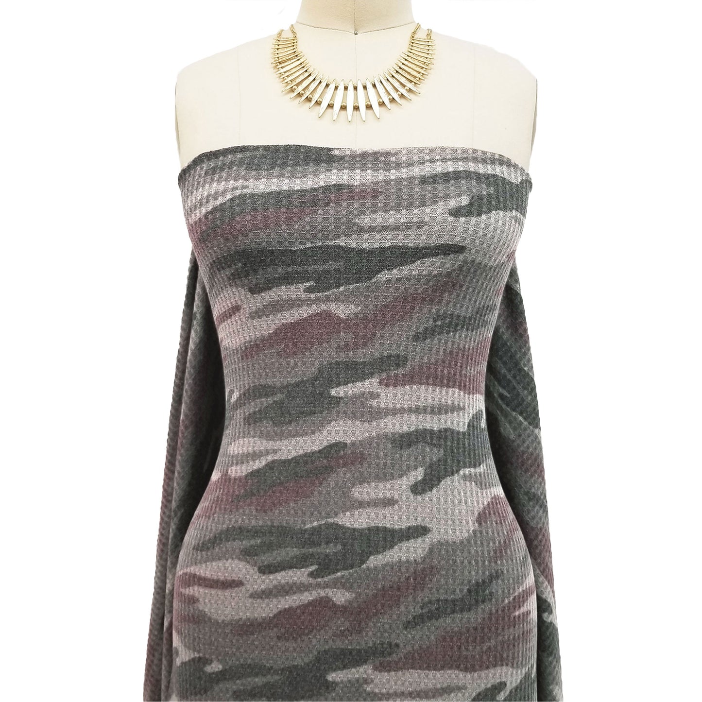 P-197-787-GREY-CHOCO - 63% POLY 33% RAYON 4% SPANDEX WAFFLE BRUSHED