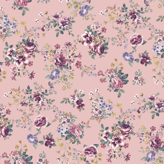 P-2115-506-BLUSH-BERRY - PRINTED FRENCH TERRY 63%POLY  33%RAYON  4% SPANDEX