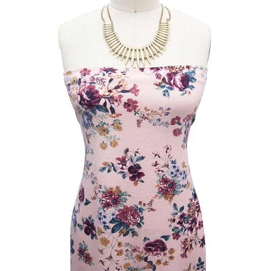 P-2115-506-BLUSH-BERRY - PRINTED FRENCH TERRY 63%POLY  33%RAYON  4% SPANDEX