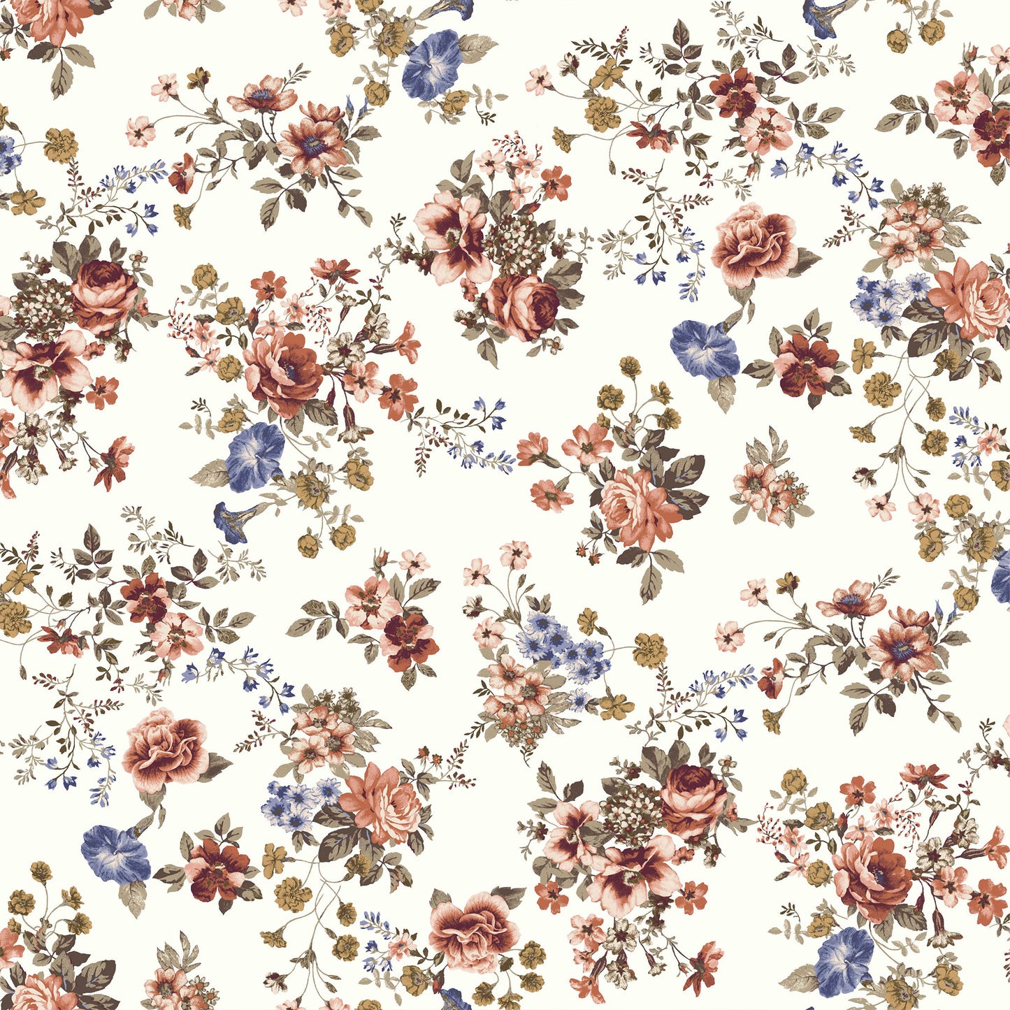 P-2115-668-OFF-WHITE-ORANGE-CARAMEL - PRINTED DTY 92% POLY 8% SPANDEX DTY DOUBLE SIDED BRUSH