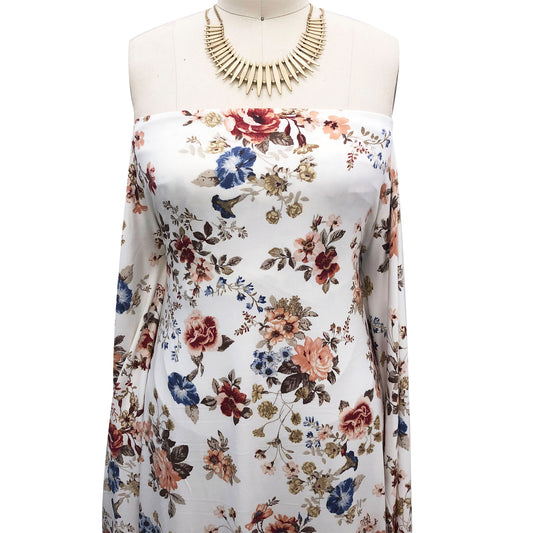 P-2115-668-OFF-WHITE-ORANGE-CARAMEL - PRINTED DTY 92% POLY 8% SPANDEX DTY DOUBLE SIDED BRUSH