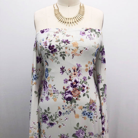 P-2115-668-SILVERSTONE-VIOLET - PRINTED DTY 92% POLY 8% SPANDEX DTY DOUBLE SIDED BRUSH