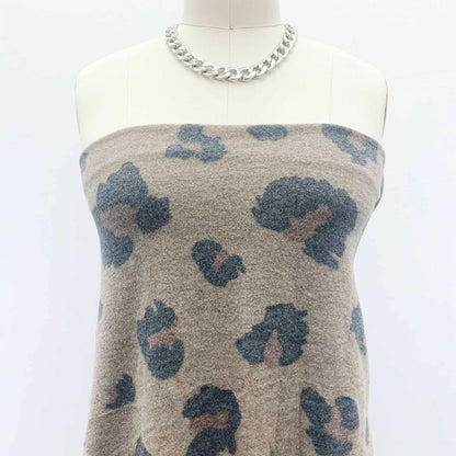 P-2120-495-HC-CAMEL-MOCHA - PRINTED HACCI BRUSHED 79% POLY 18% RAYON 3% SPANDEX