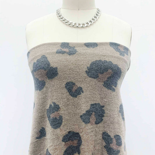 P-2120-495-HC-CAMEL-MOCHA - PRINTED HACCI BRUSHED 79% POLY 18% RAYON 3% SPANDEX