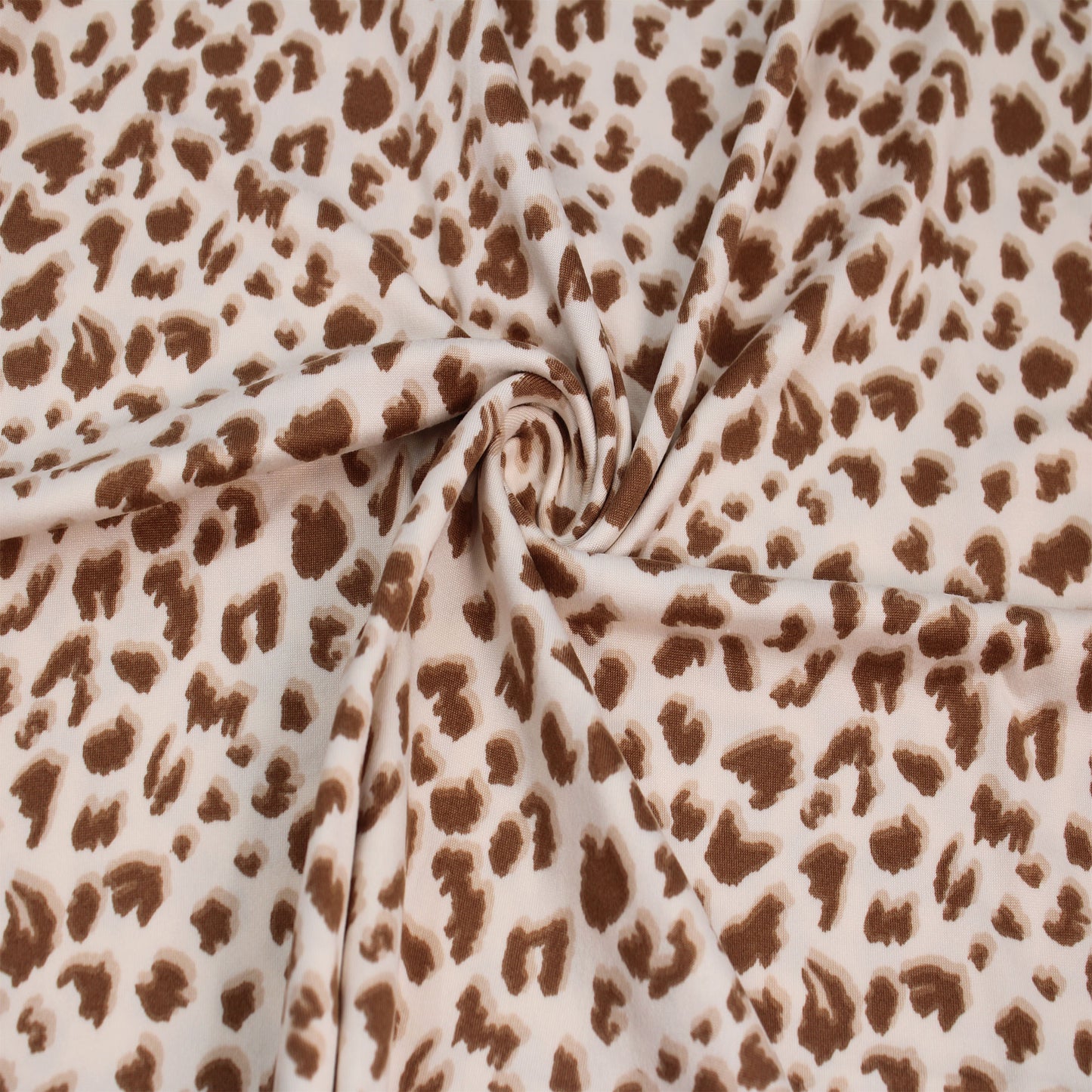 P-2121-668-ECRU-MOCHA - PRINTED DTY 92% POLY 8% SPANDEX DTY DOUBLE SIDED BRUSH