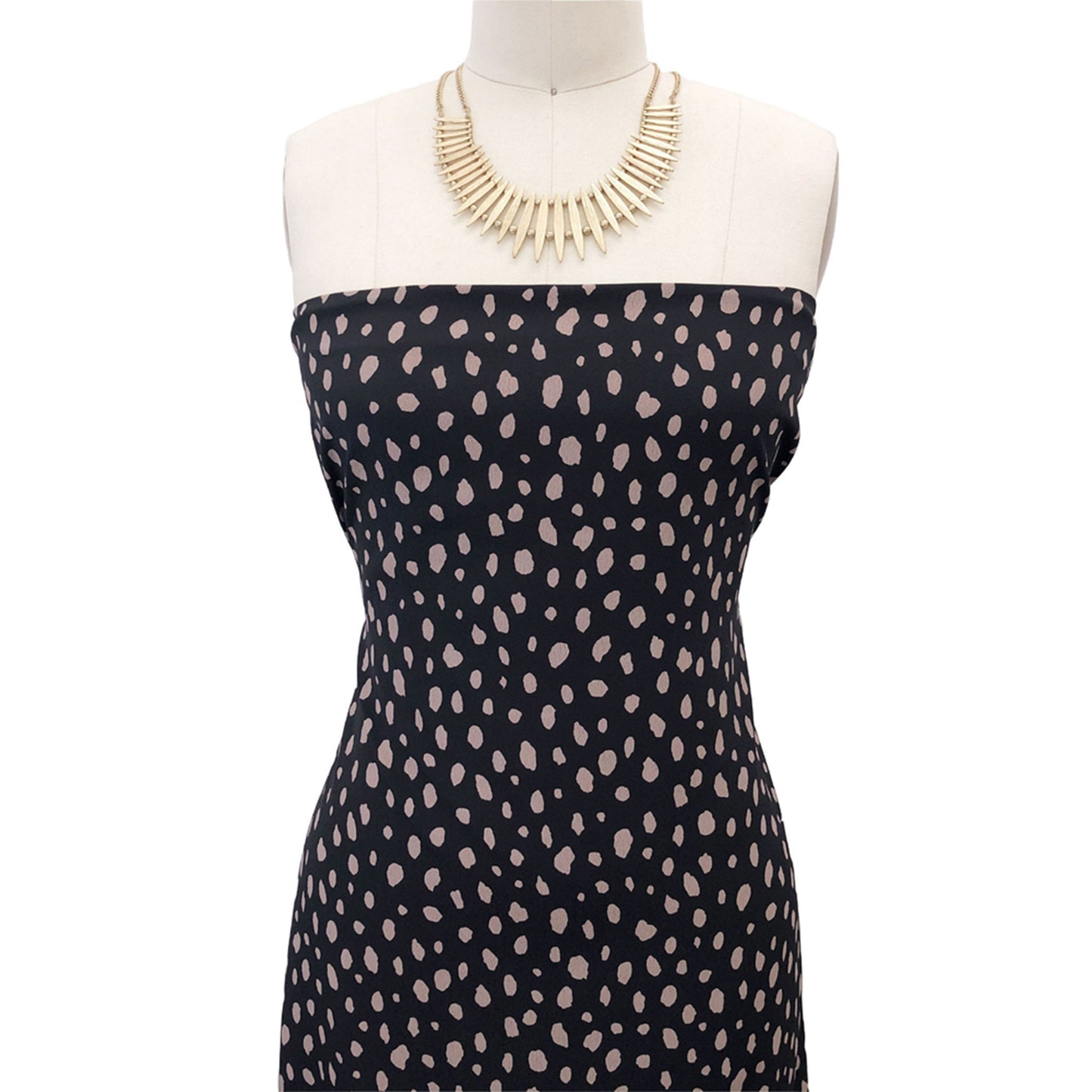 P-2127-754-BLACK-MOCHA - PRINTED POLY MOROCCAN 100% POLY