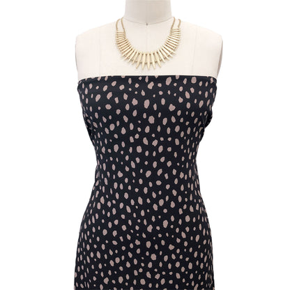 P-2127-754-BLACK-MOCHA - PRINTED POLY MOROCCAN 100% POLY