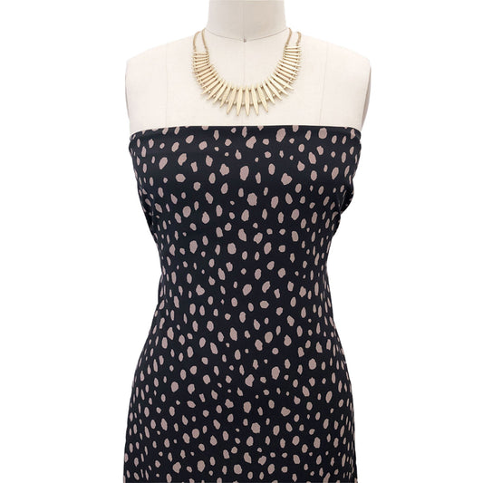 P-2127-754-BLACK-MOCHA - PRINTED POLY MOROCCAN 100% POLY