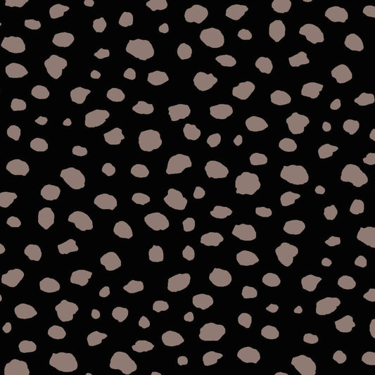P-2127-754-BLACK-TAUPE - PRINTED POLY MOROCCAN 100% POLY