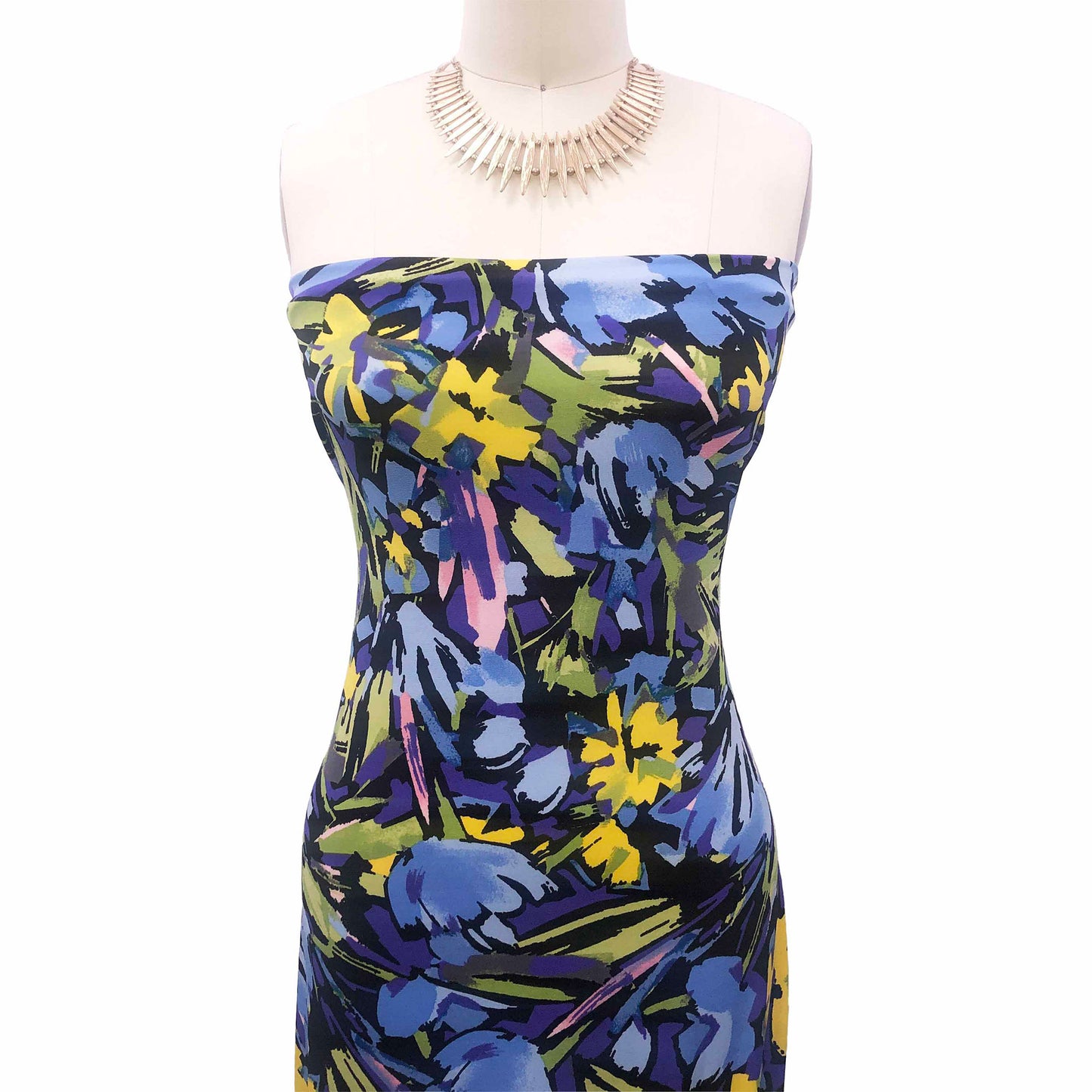 P-2155-450-BLACK-PERI-GREEN - PRINTED ITY 96% POLY 4% SPANDEX