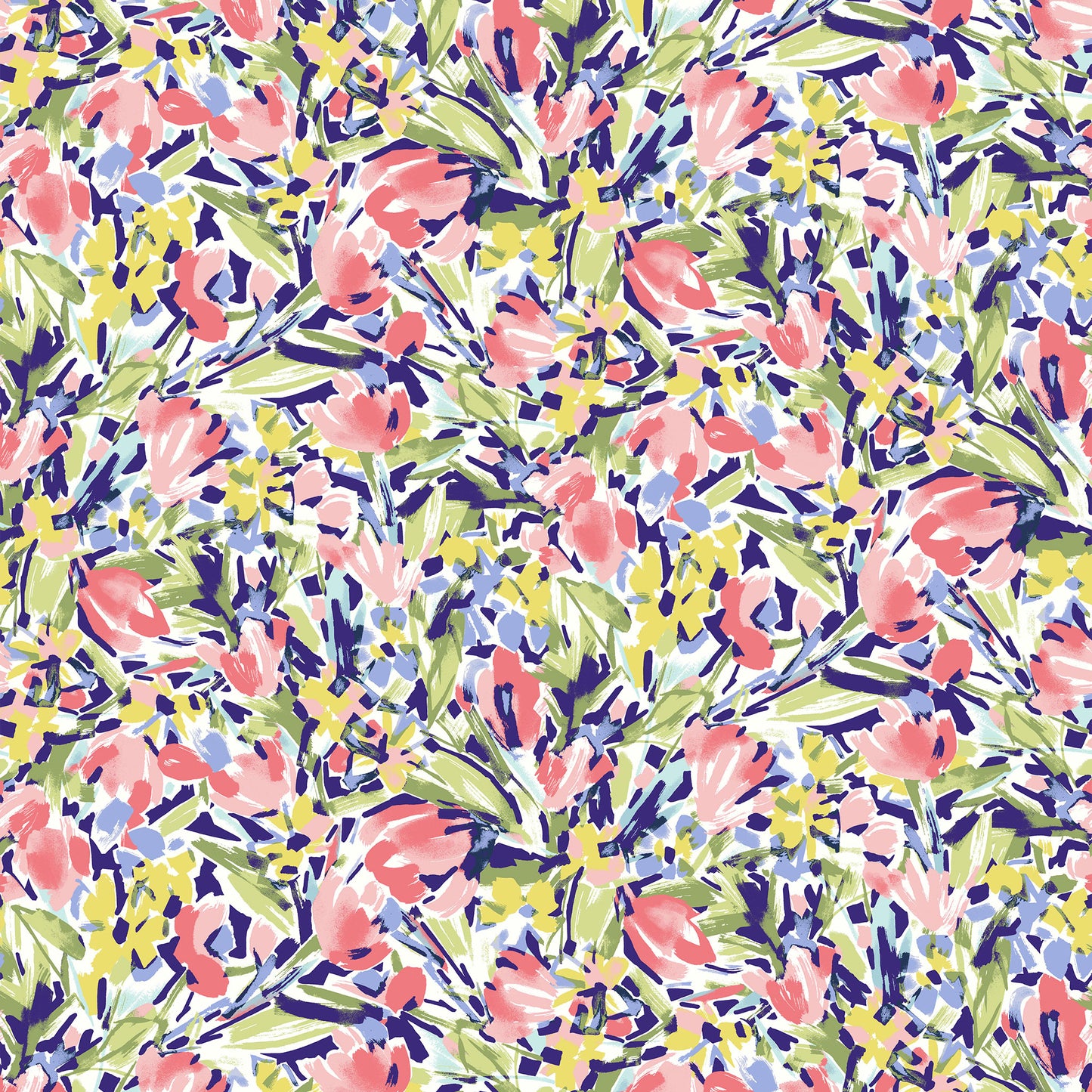 P-2155-504-OFF-WHITE-CORAL-GREEN - PRINTED WOOL DOBBY 100% POLYESTER