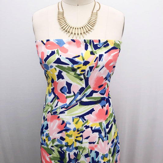 P-2155-504-OFF-WHITE-CORAL-GREEN - PRINTED WOOL DOBBY 100% POLYESTER