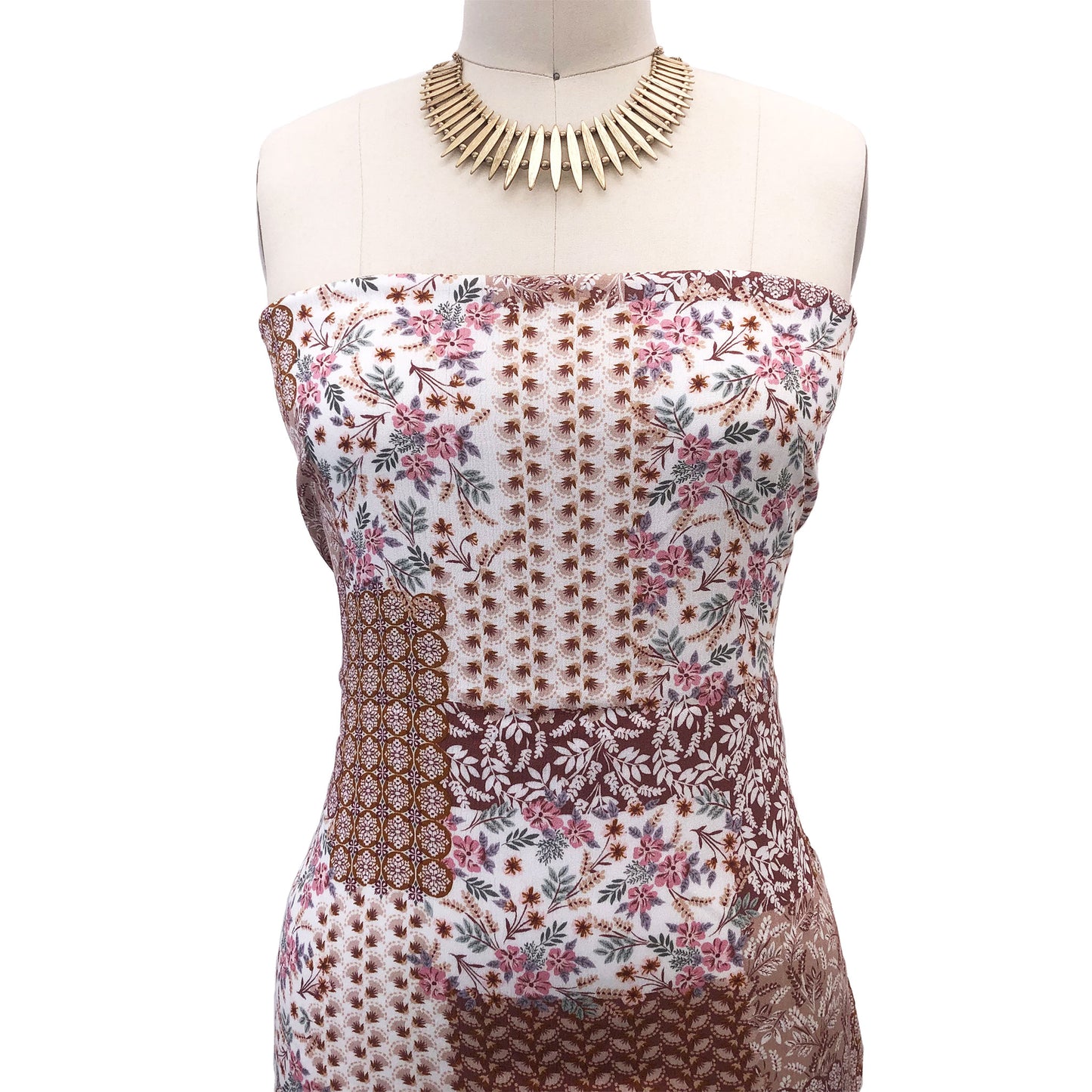 P-2160-636-ROSE-GOLD-BLUSH - PRINTED CREPON 100% RAYON CREPON