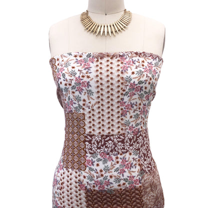 P-2160-636-ROSE-GOLD-BLUSH - PRINTED CREPON 100% RAYON CREPON