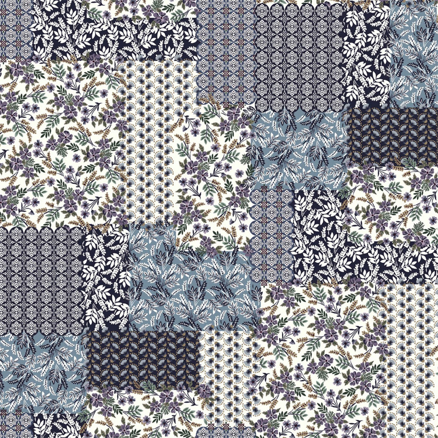 P-2160-754-BLUE-LAVENDER - PRINTED POLY MOROCCAN 100% POLY