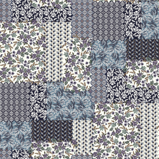 P-2160-754-BLUE-LAVENDER - PRINTED POLY MOROCCAN 100% POLY