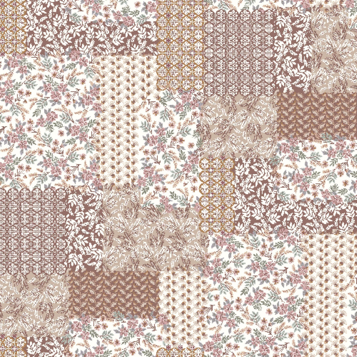 P-2160-754-ROSE-GOLD-BLUSH - PRINTED POLY MOROCCAN 100% POLY