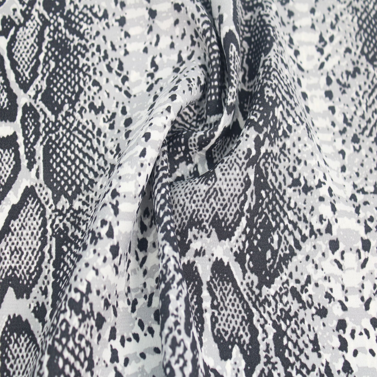 P-2263-701-ECRU-GREY - PRINTED BUBBLE SATIN 100% POLYESTER