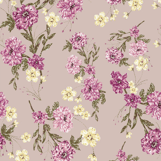 P-232-586-DUSTY-BLUSH-SANGRIA - PRINTED CREPE CHIFFON 97% POLY 3% SPANDEX