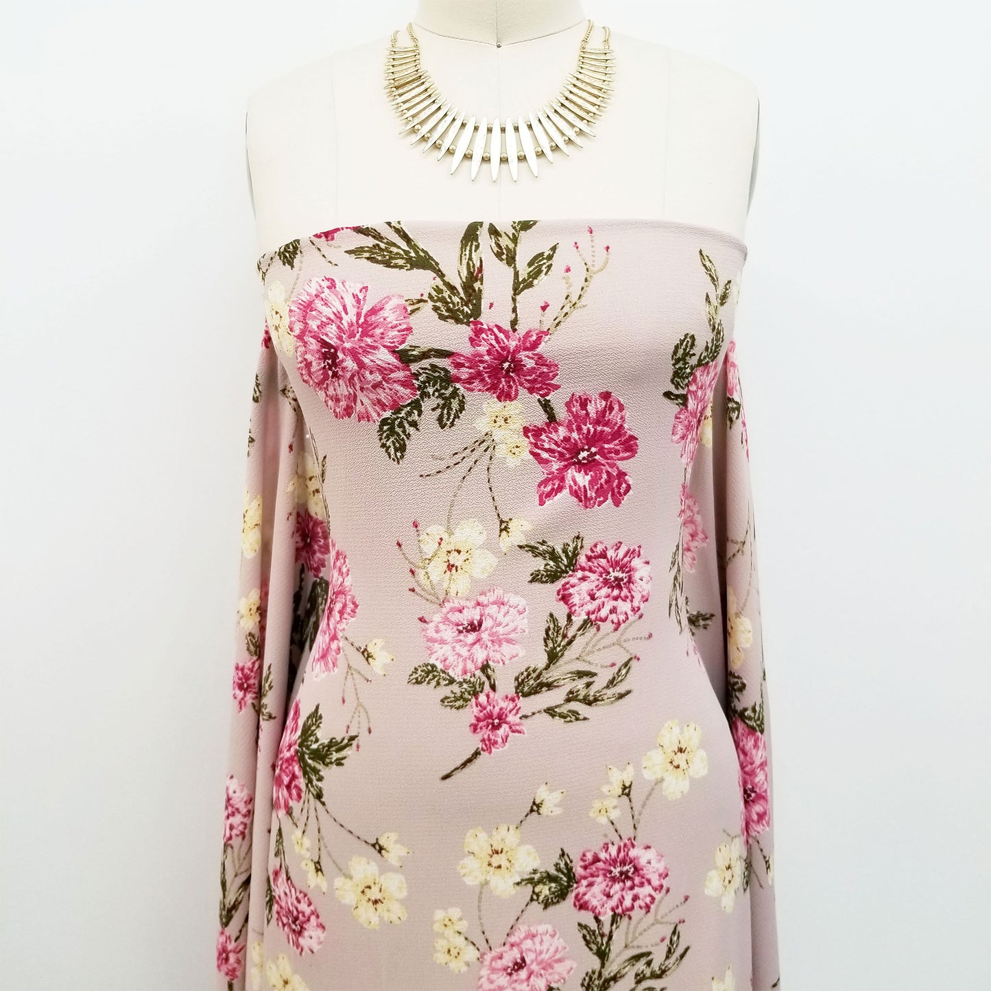 P-232-586-DUSTY-BLUSH-SANGRIA - PRINTED CREPE CHIFFON 97% POLY 3% SPANDEX