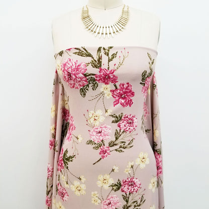 P-232-586-DUSTY-BLUSH-SANGRIA - PRINTED CREPE CHIFFON 97% POLY 3% SPANDEX