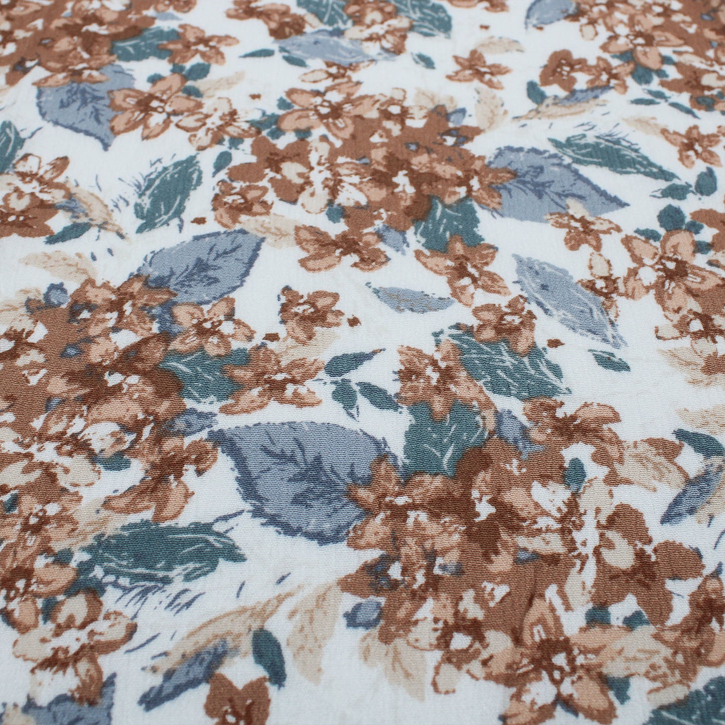 P-2415-636-OFF-WHITE-TOAST PRINTED CREPON 100% RAYON CREPON