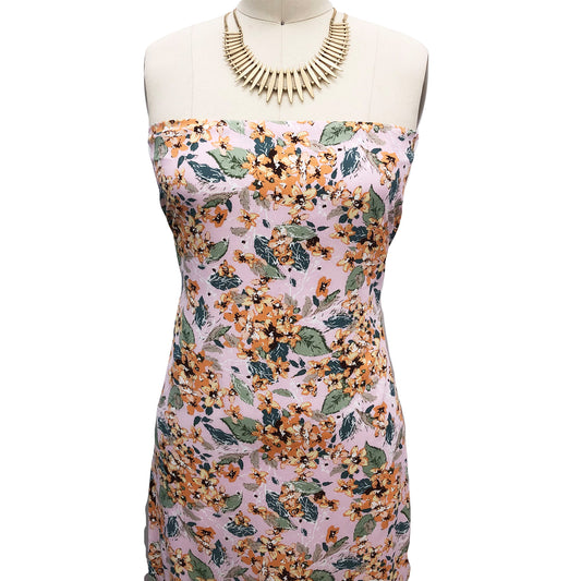 P-2415-754-PINK-CANTALOUPE - PRINTED POLY MOROCCAN 100% POLY