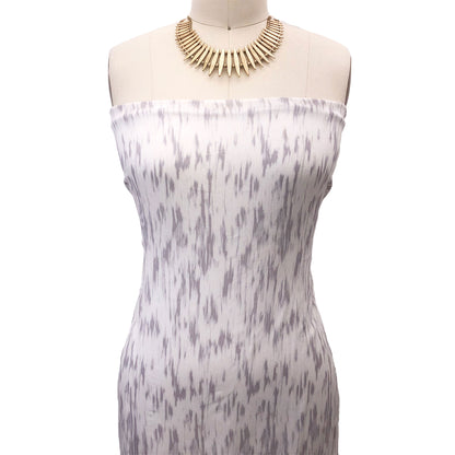 P-2428-636-OFF-WHITE-SILVER PRINTED CREPON 100% RAYON CREPON