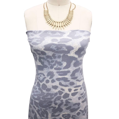 P-2430-506-SILVER-DUSTY-BLUE - PRINTED FRENCH TERRY 63%POLY  33%RAYON  4% SPANDEX