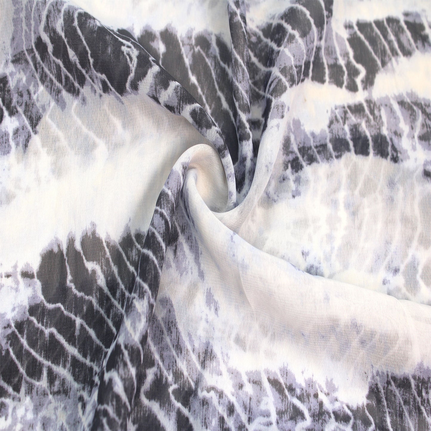 P-2445-500-SILVER-CHARCOAL - PRINTED 100% POLYESTER HI MULTI CHIFFON