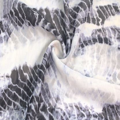 P-2445-500-SILVER-CHARCOAL - PRINTED 100% POLYESTER HI MULTI CHIFFON