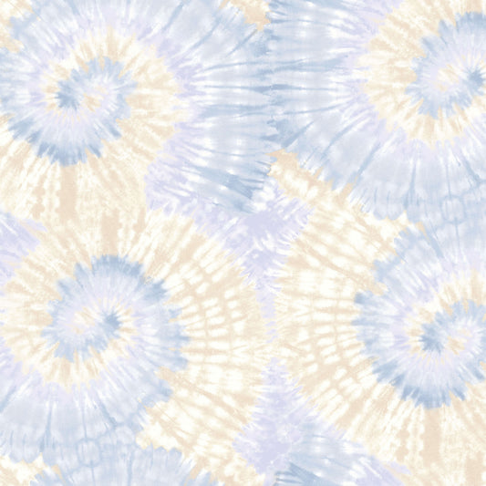 P-2448-506-BLUE-PEACH - PRINTED FRENCH TERRY 63%POLY  33%RAYON  4% SPANDEX