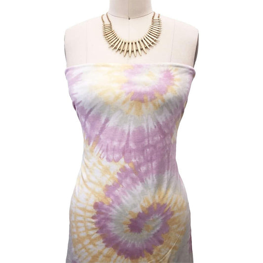 P-2448-506-PINK-BANANA - PRINTED FRENCH TERRY 63%POLY  33%RAYON  4% SPANDEX