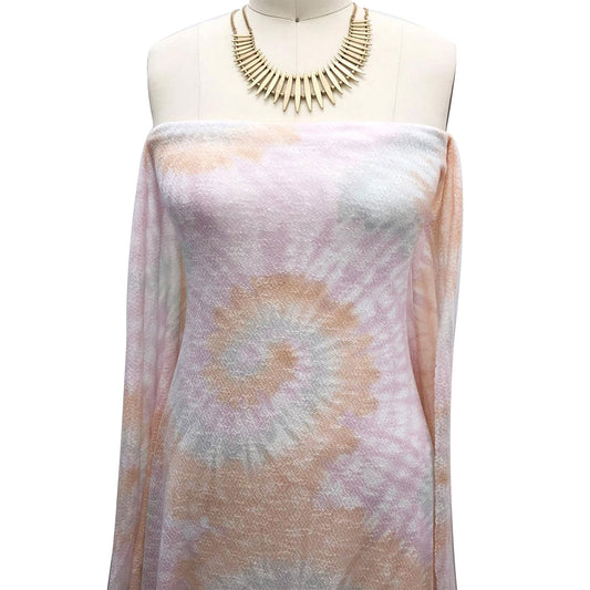 P-2448-680-PEACH-BLUSH - PRINTES CREPE 2 TONE 60% RAYON 40% POLY