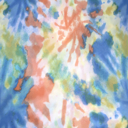 P-2450-504-BLUE-CANTALOUPE - PRINTED WOOL DOBBY 100% POLYESTER