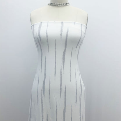 P-2463-668-IVORY-SILVER - PRINTED DTY 92% POLY 8% SPANDEX DTY DOUBLE SIDED BRUSH