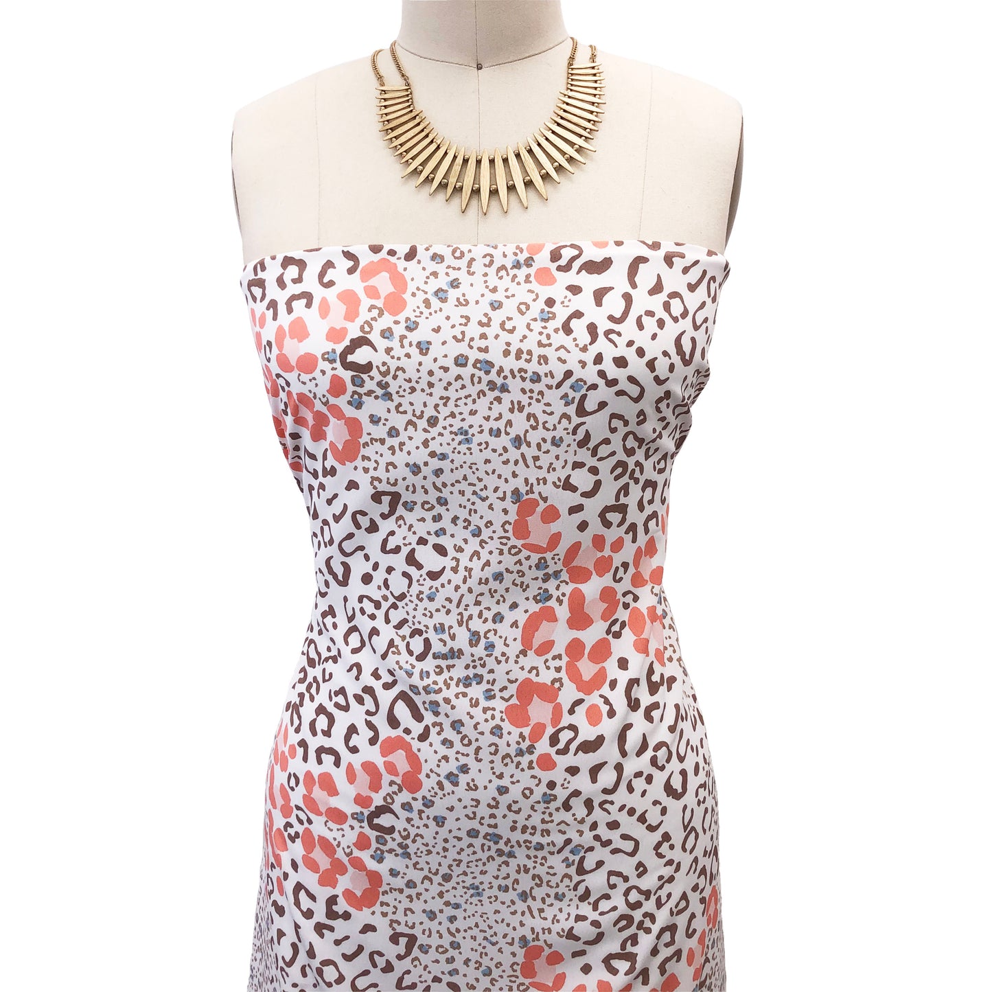 P-2475-754-OFF-WHITE-PEACH-TAUPE - PRINTED POLY MOROCCAN 100% POLY