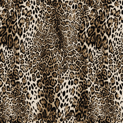 P-2498-504-TAN-CHOCO-BROWN - PRINTED WOOL DOBBY 100% POLYESTER