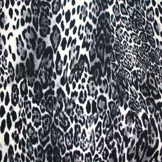 P-2501-702-IVORY-CHARCOAL-GREY - PRINTED SCUBA CREPE 97% POLY 3% SPANDEX