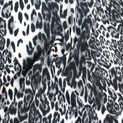 P-2501-702-IVORY-CHARCOAL-GREY - PRINTED SCUBA CREPE 97% POLY 3% SPANDEX
