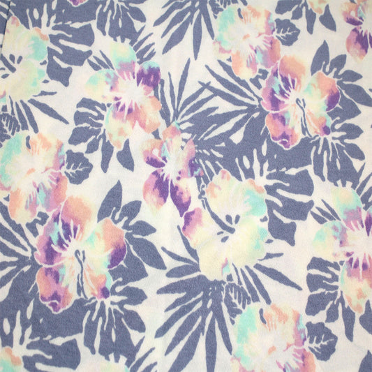 P-2503-550-IVORY-LILAC - PRINTED CREPE VISCOSE 96% VISCOSE 4% SPANDEX