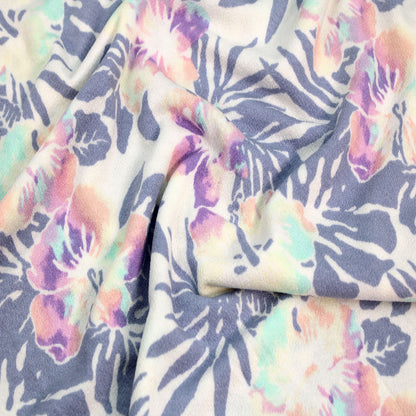 P-2503-550-IVORY-LILAC - PRINTED CREPE VISCOSE 96% VISCOSE 4% SPANDEX
