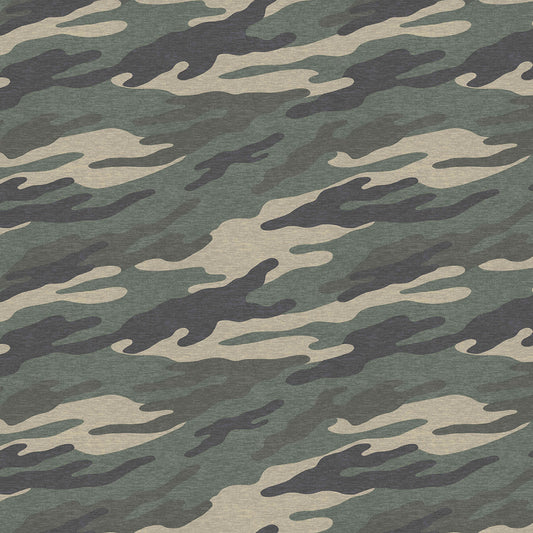 P-2522-451-ARMY-GREEN-CHARCOAL - PRINTED COTTON LYCRA 95%COTTON 5%LYCRA