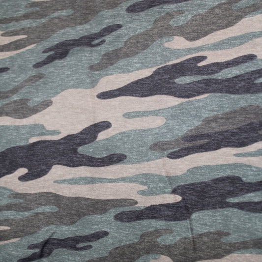 P-2522-668-ARMY-GREEN-CHARCOAL - PRINTED DTY 92% POLY 8% SPANDEX DTY DOUBLE SIDED BRUSH